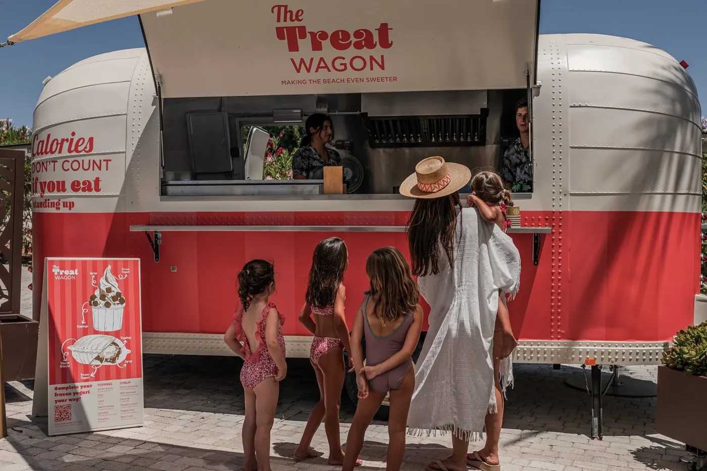 De treat wagon bij de lagune